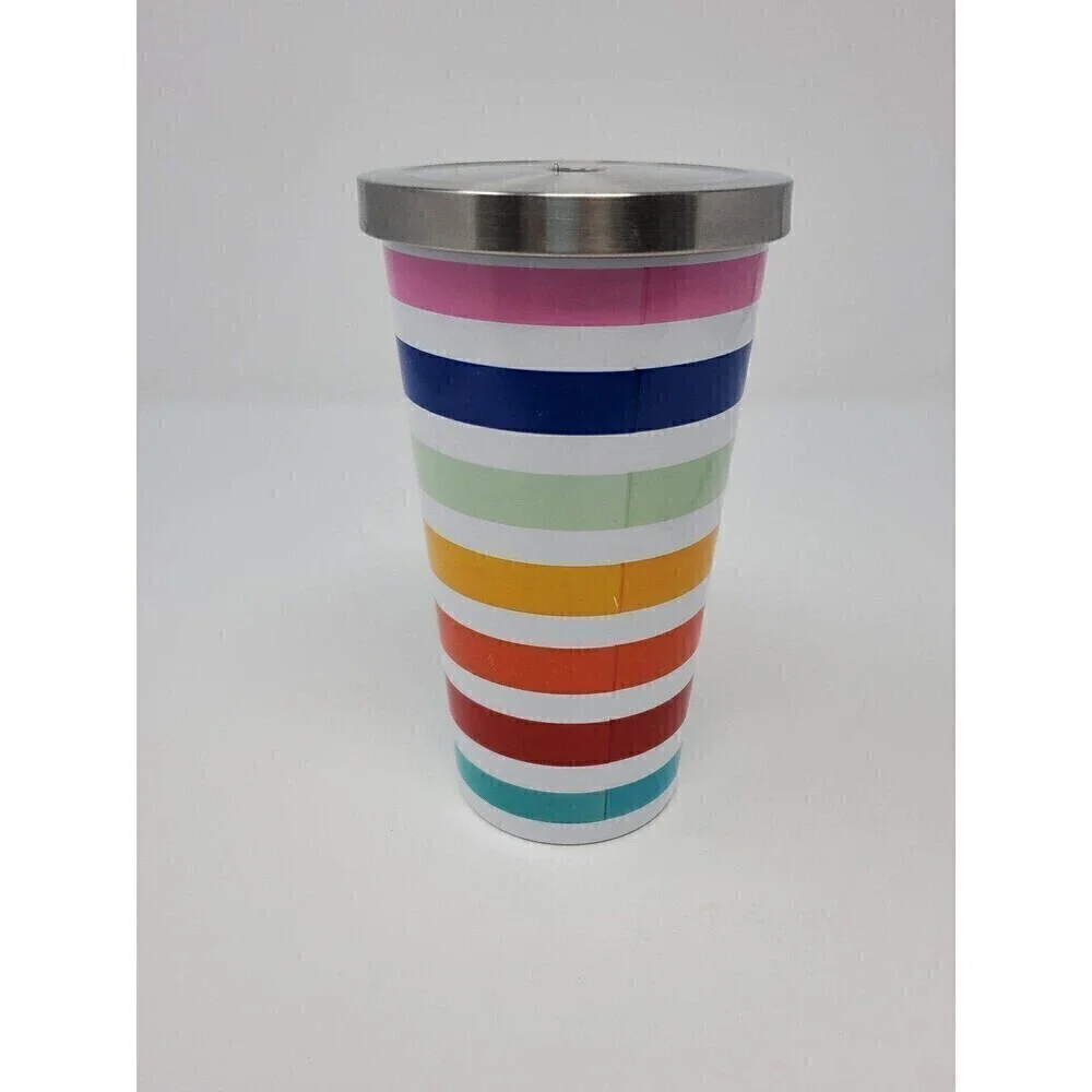 DISNEY X TARGET STAINLESS STEEL TUMBLER COFFEE WATER CUP RAINBOW MICKEY MOUSE